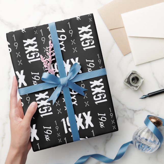 Born in Any Year Birthday Wrapping Paper (Gifting)