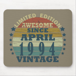 Born in april 1994 vintage birthday mouse mat