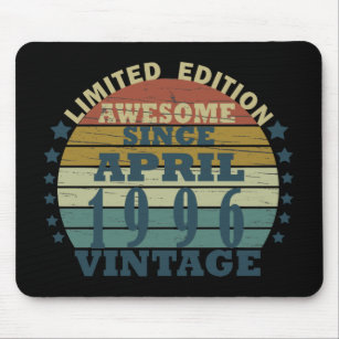 Born in april 1996 vintage birthday mouse mat