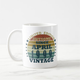 Born in april 1999 vintage birthday coffee mug