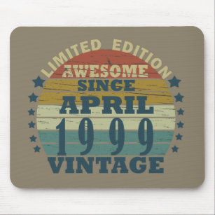 Born in april 1999 vintage birthday mouse mat