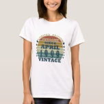 Born in april 1999 vintage birthday T-Shirt<br><div class="desc">You can add some originality to your wardrobe collection with this vintage retro sunset graphic design with awesome typography font lettering, a great gift for men, women, husbands, wives, girlfriend, and a boyfriend who will love this one-of-a-kind artwork. The best and most fun holiday present for your happy birthday party....</div>