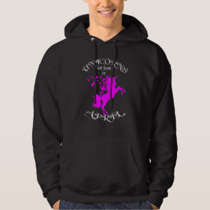 Born in April Butterflies N Unicorns Magical Fairi Hoodie