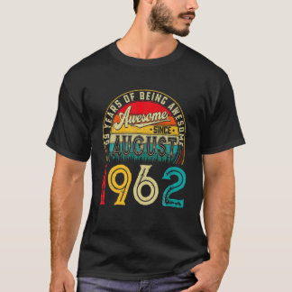 Born In August 1962 59 Years Old 59Th Birthday Men T-Shirt