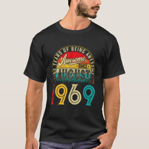 Born In August 1969 52 Years Old 52Nd Birthday Men T-Shirt