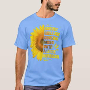 Born In August Womans Birthday Sunflower Lover Flo T-Shirt