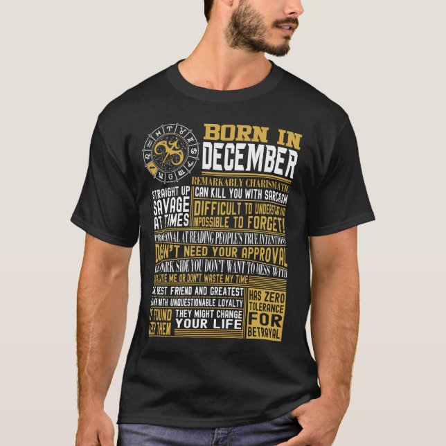 Born in December facts T-Shirt (Front)