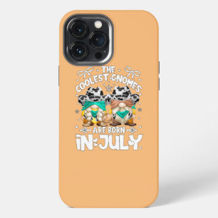 Born In July Cowgirl Cowboy Gnomes For Funny iPhone 13 Pro Max Case
