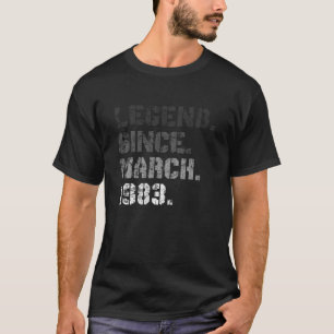 Born In March 1983 Legend 38 Yrs Old 38Th Birthday T-Shirt