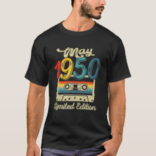 Born In May 1950 Cassette Tape 71St Birthday Men W T-Shirt