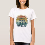 Born in may 1982 vintage birthday T-Shirt<br><div class="desc">You can add some originality to your wardrobe with this original 1982 vintage sunset retro-looking birthday design with awesome colours and typography font lettering, is a great gift idea for men, women, husband, wife girlfriend, and a boyfriend who will love this one-of-a-kind artwork. The best and most fun holiday present...</div>