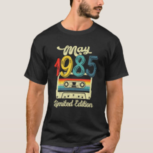Born In May 1985  Cassette Tape 36th Birthday Men  T-Shirt