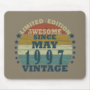 Born in may 1997 vintage birthday mouse mat