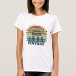 Born in may 1998 vintage birthday T-Shirt<br><div class="desc">You can add some originality to your wardrobe with this original 1998 vintage sunset retro-looking birthday design with awesome colours and typography font lettering, is a great gift idea for men, women, husband, wife girlfriend, and a boyfriend who will love this one-of-a-kind artwork. The best amazing and funny holiday present...</div>