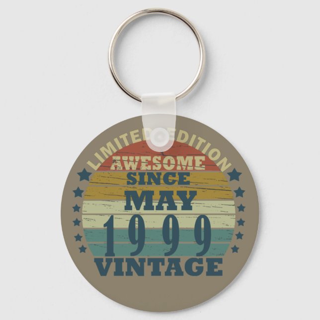Born in may 1999 vintage birthday key ring (Front)