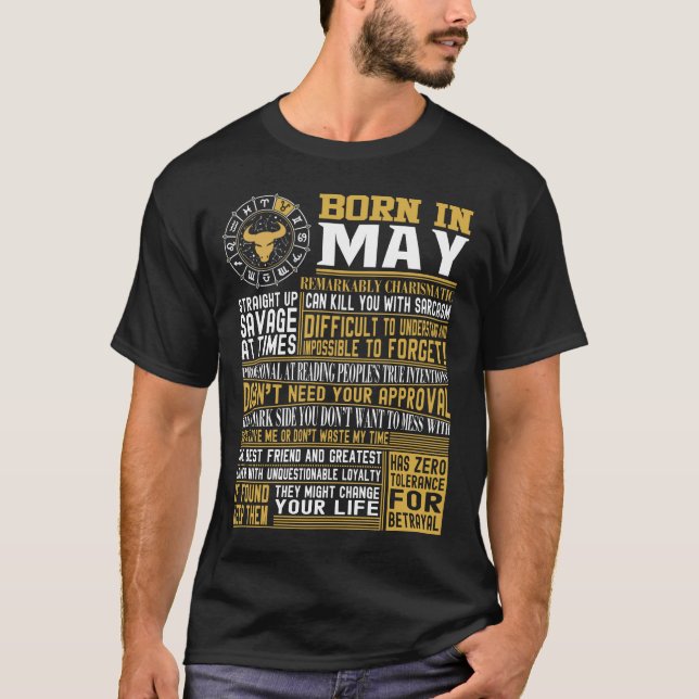 Born in May facts T-Shirt (Front)