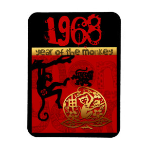 Born in Monkey Year 1968 - Chinese astrology Magnet