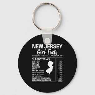 Born In New Jersey - New Jersey Girl Facts  Key Ring
