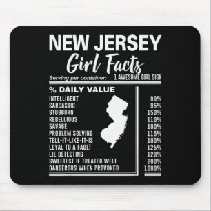 Born In New Jersey - New Jersey Girl Facts Mouse Mat