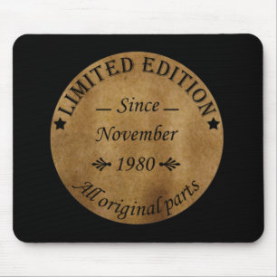 born in november 1980 mouse mat
