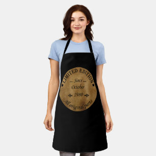 Born in october 1980 vintage birthday gift apron