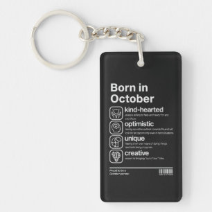 Born In October Personality Key Ring