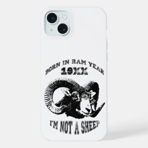 Born in Ram Year 1931 1943 1955 I'm not a Sheep iC iPhone 15 Plus Case