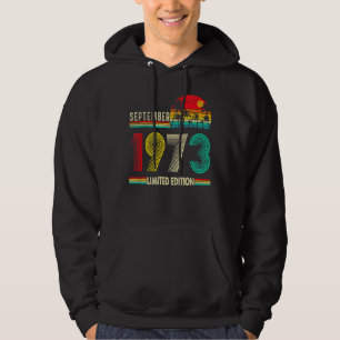 Born In September 1973 Vintage 49th Birthday 49 Ye Hoodie