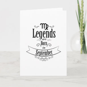 Born In September Virgo Zodiac Birthday Gift Card