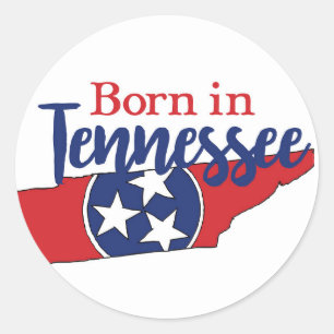 Born in Tennessee Classic Round Sticker