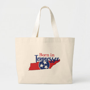 Born in Tennessee State Symbols Volunteer State Large Tote Bag