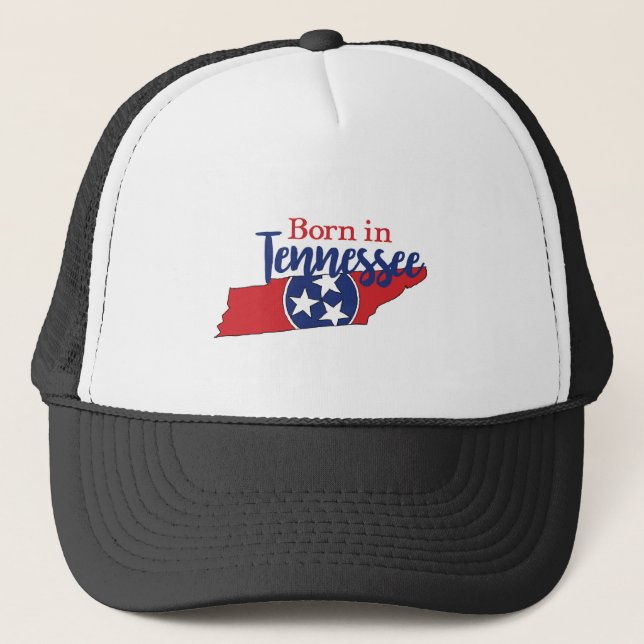 Born in Tennessee State Symbols Volunteer State Trucker Hat (Front)