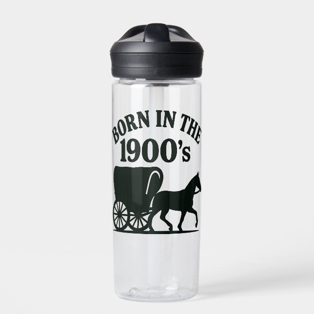 Born in the 1900's Nostalgic Funny Water Bottle (Front)