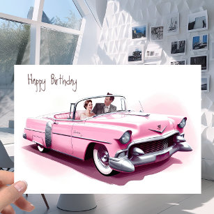 Born in the 1950s Vintage Car  - Retro Birthday Card