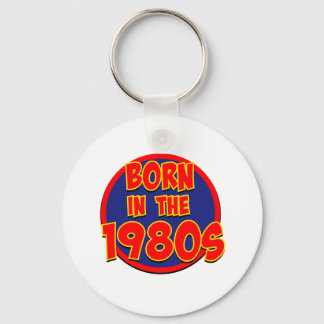 Born in the 1980s classic round sticker key ring