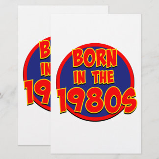 Born in the 1980s stationery