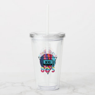 Born in The 80's Vintage Cassette Tape Acrylic Tumbler