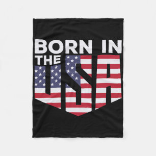Born In The Usa Fleece Blanket