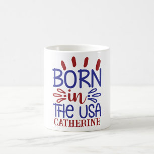Born In The USA Personalised Coffee Mug