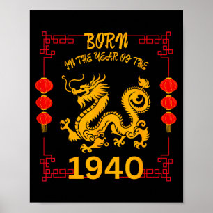 Born In The Year Of The Dragon 1940 Chinese New Ye Poster