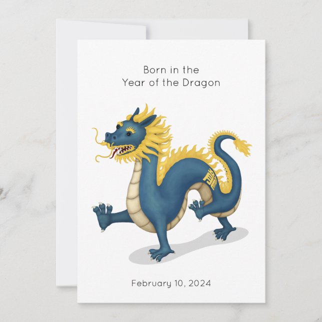 "Born in the Year of the Dragon" 2024 Personalised (Front)