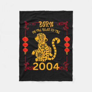 Born In The Year Of The Monkey 2004 Chinese New Ye Fleece Blanket