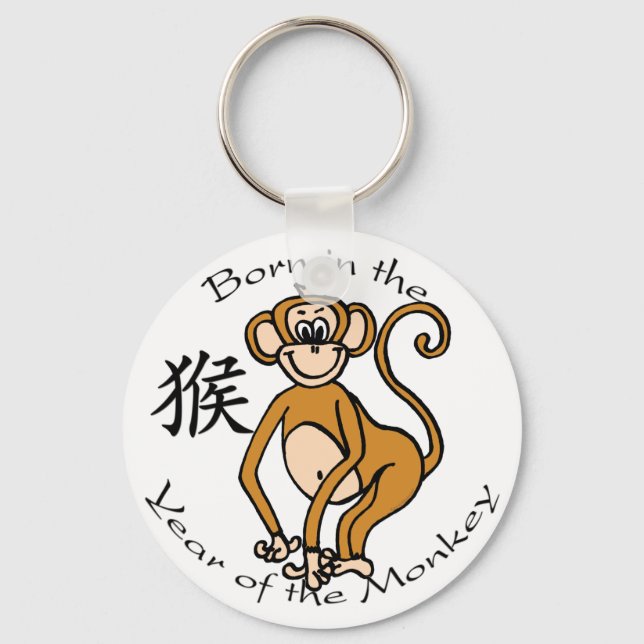 Born in the Year of the Monkey (Chinese) Key Ring (Front)