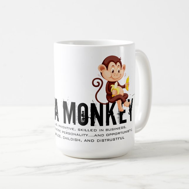 Born in the Year of the Monkey Coffee Mug (Front Right)