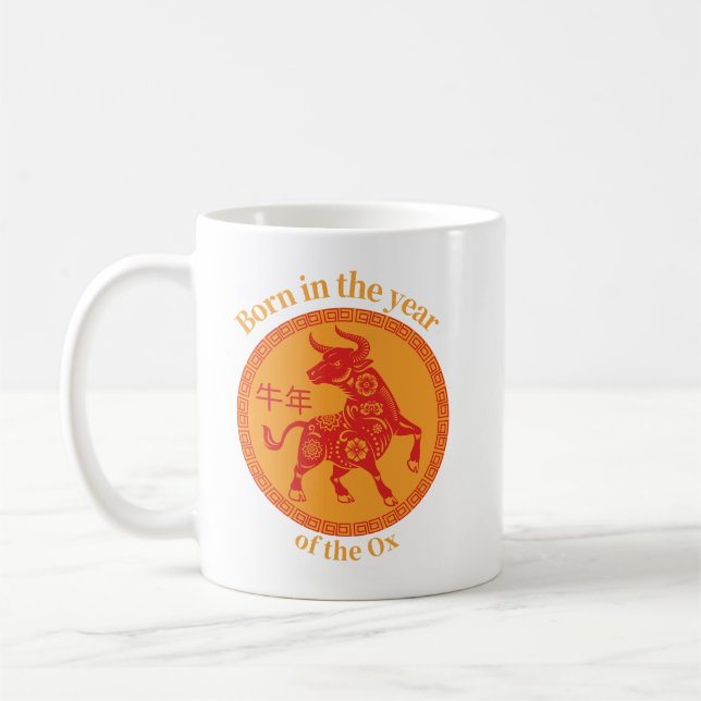Born in the year of the Ox – Chinese Zodiac Coffee Mug (Left)
