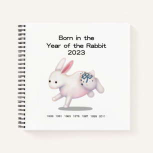 Born in the Year of the Rabbit Baby Diary Notebook