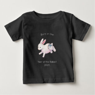 Born in the Year of the Rabbit Black Baby T-Shirt