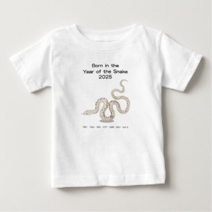 Born in the Year of the Snake 2025 Zodiac Sign Baby T-Shirt