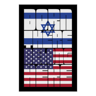 Born Israel Belong American Poster