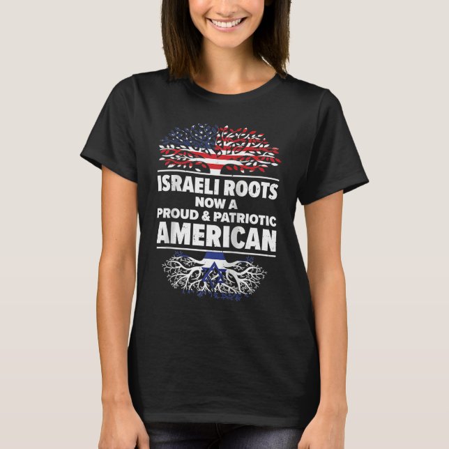 Born Israeli Israel American USA Citizenship Ragla T-Shirt (Front)
